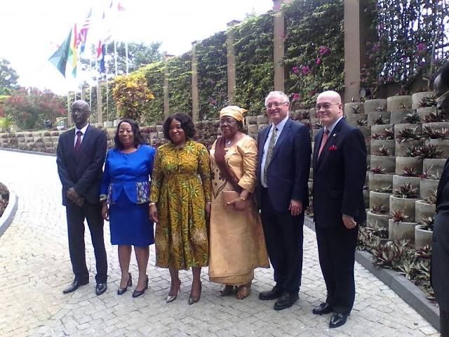 AMBASSADOR MEHL WITH DEPARTING ENVOYS